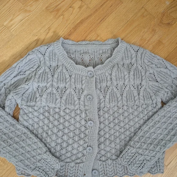 Gray Knite Women's Cropped Cardigan - Picture 1 of 5